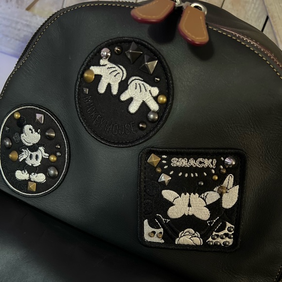 Super Rare!! Coach X Disney Mickey Mouse Patches Backpack - Picture 4 of 11